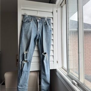Light Blue Distressed Women's Jeans